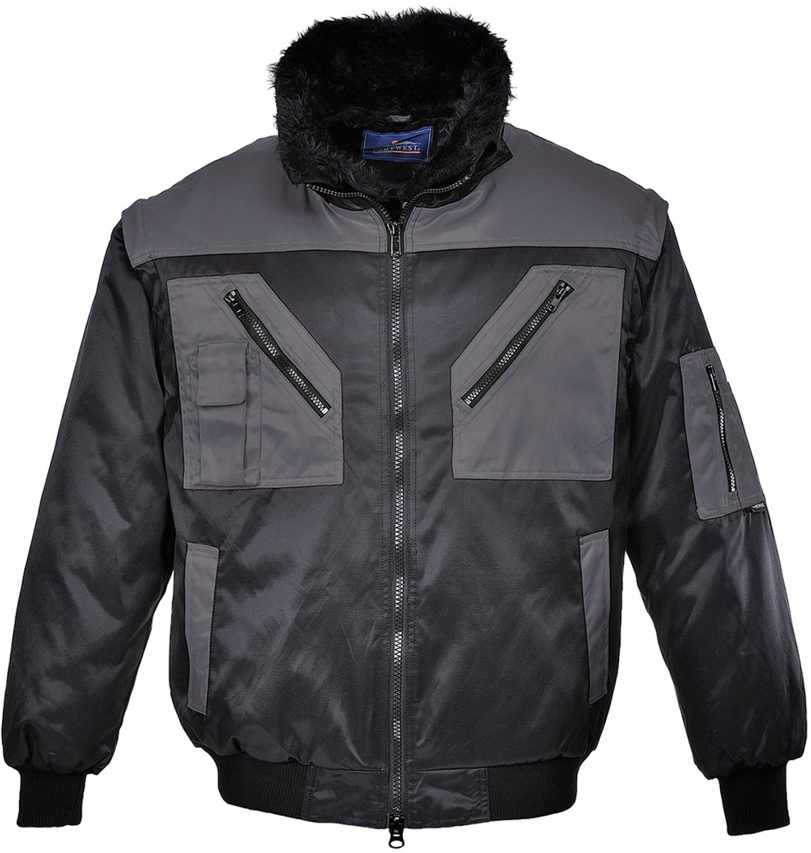 Portwest Tweekleuren Pilotjack PJ20 Zwart