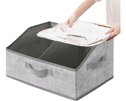 Opbergmanden, met 3 handgrepen, waterdicht, grote opbergmand van stof voor kast, voor huis, slaapkamer, badkamer, babykamer, slaapzaal, kast, stof, couver