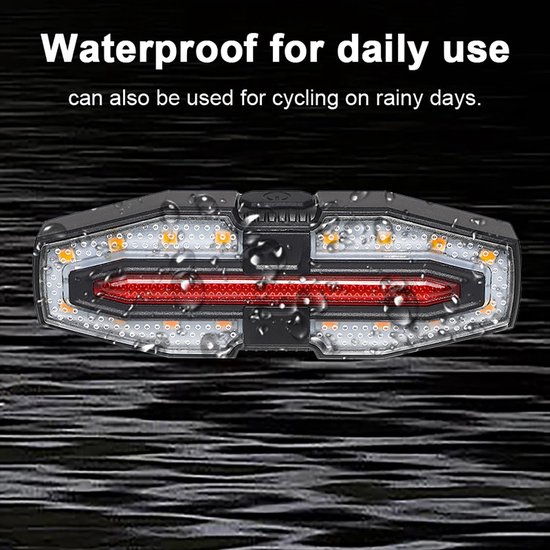 Fiets Achterlicht - Fietslamp LED - Veilig Fietsen - Met Afstandsbediening - USB Oplaadbaar - Zwart Zilver — afbeelding 5