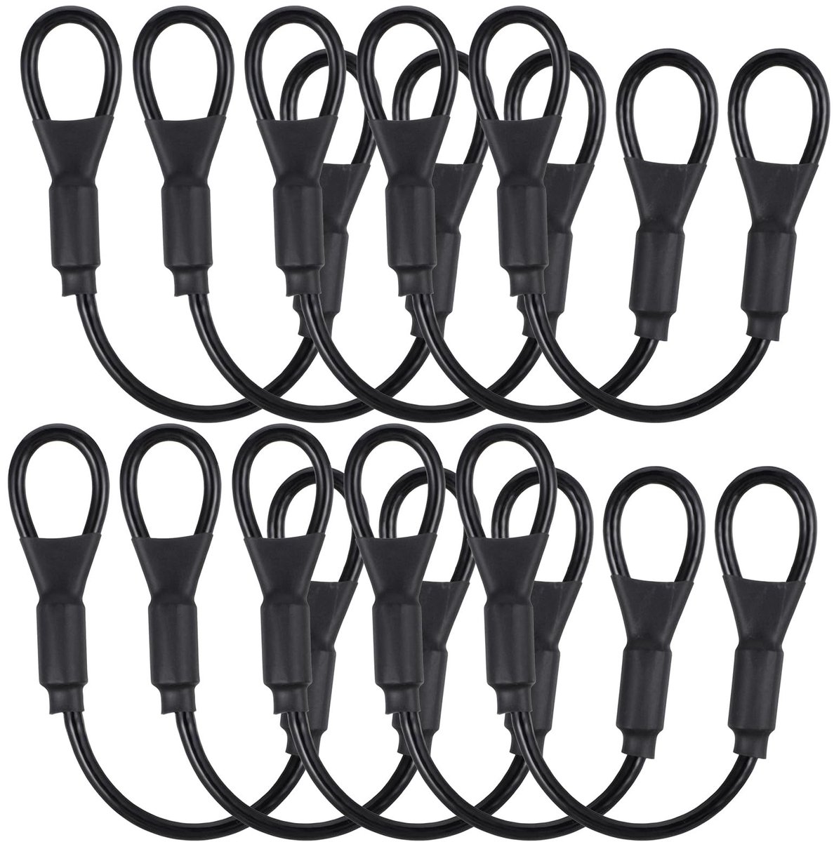 Dailygoods- Staalkabel 15 cm - Roestvrij Staal - Siliconen Sleutelbanden - Veiligheidslussen - Duurzaam - Schokbestendig - Veiligheidskabel