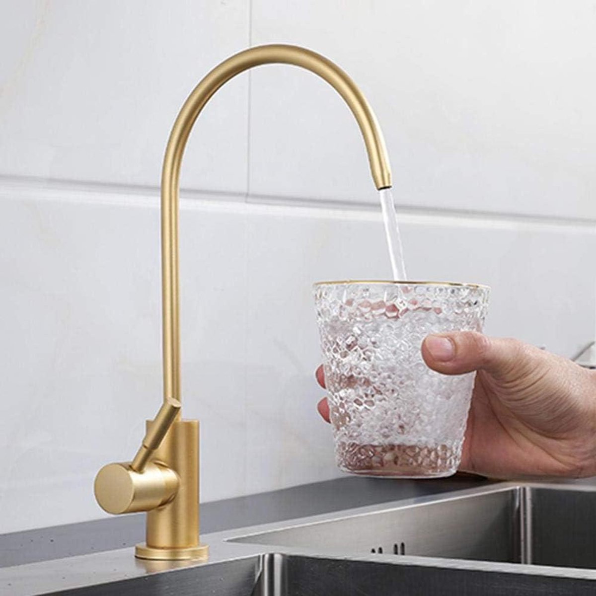 Keukenkraan Osmose - Drinkwaterkraan RVS - Waterfiltratie Keuken - 360 Graden Draaibaar -