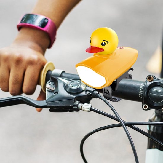 Fietslamp met Toeter - Eendenhoorn Licht - Veilig Fietsen - 2-in-1 Ontwerp - 22-32 mm Stuur - Geel — afbeelding 4