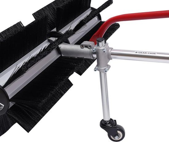Benzine Veegmachine - Wegveegmachine Handveegmachine - Terrassen Reinigen - Krachtige Tweetaktmotor - 76 x 31 x 49 cm - Rood — afbeelding 3