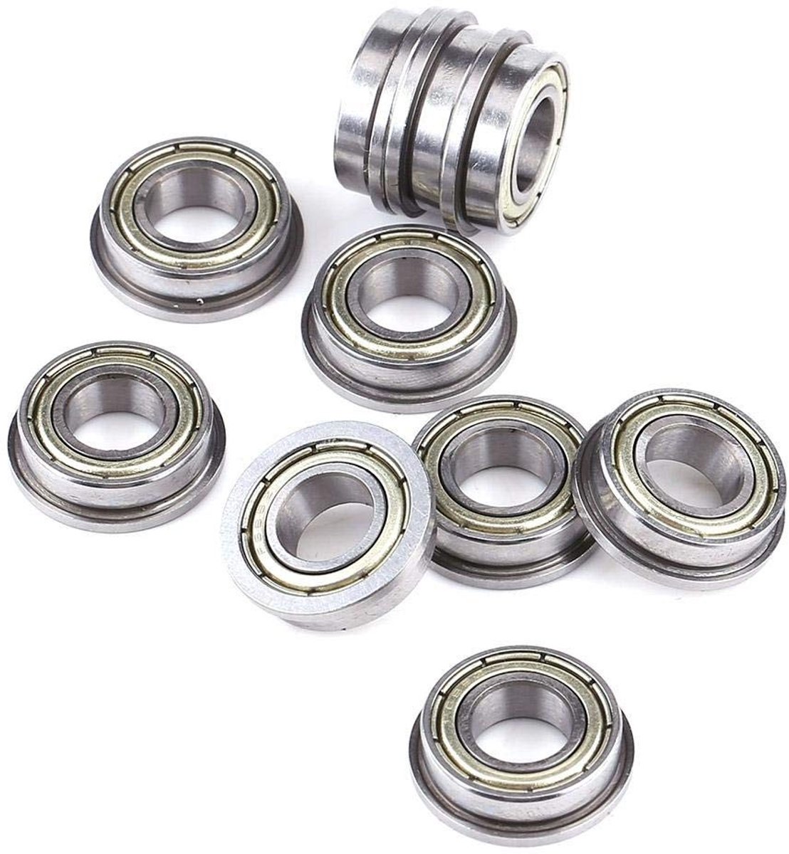 Dailygoods- Cuscinetten 10 stuks - Miniatuurkogellagers - Binnendiameter 5mm - Buitendiameter 11mm - Dikte 5mm - Hoge temperatuurbestendigheid - Kogellagers