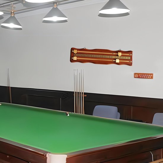 Biljartscorebord - Scorehouder Scorer - Scores Bijhouden - Duidelijke Cijfers - 459 x 132 x 37 cm - Bruin — afbeelding 4