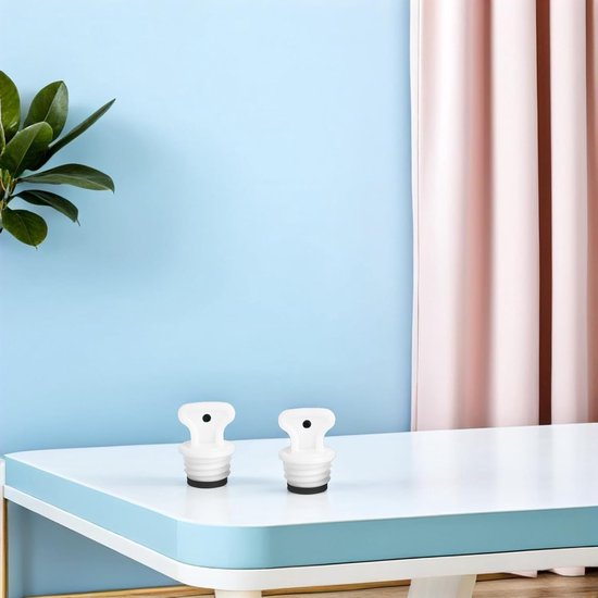 Reservestoppen Warmwaterkruik - Dop Rubberen Stop - Lekvrije Afsluiting - Veelzijdige Compatibiliteit - 4 stuks - Wit — afbeelding 2