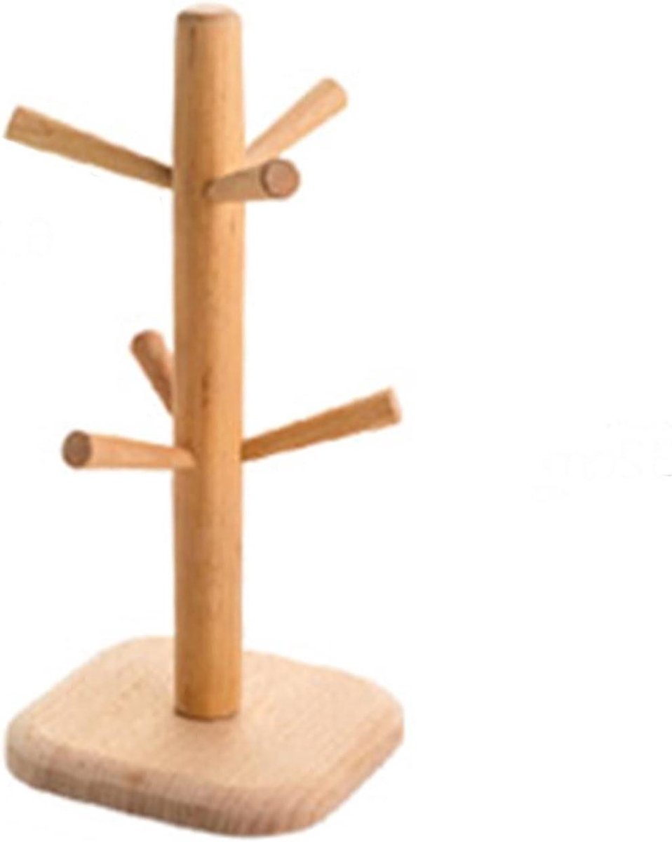 Mok Houder - Bekerboom - Keuken Organiseren - Ruimtebesparend - 32x14.5cm - Houtkleurig
