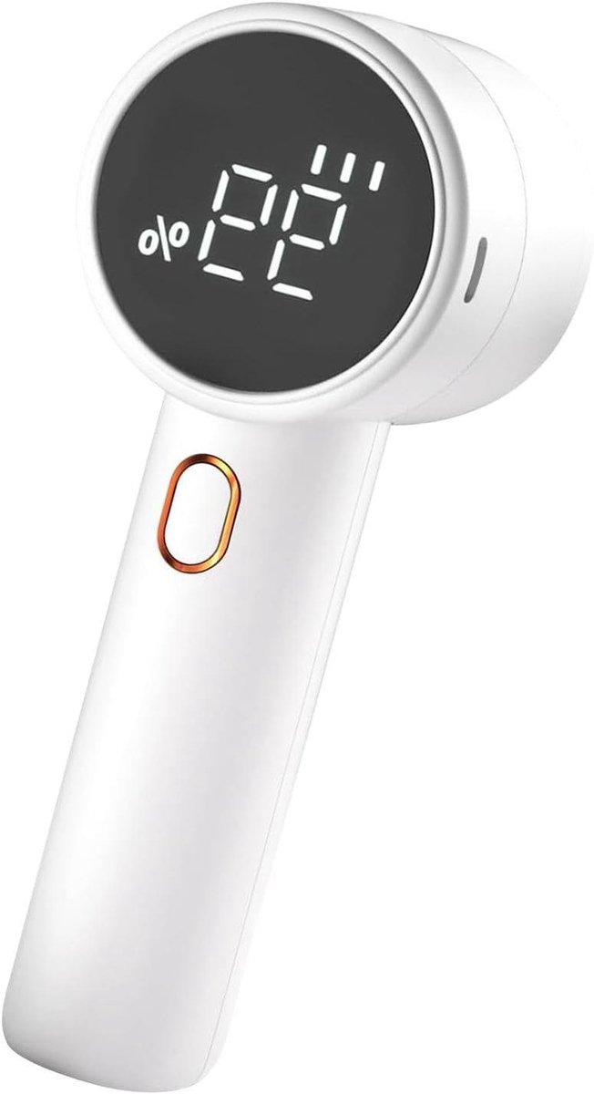 Elektrische Pluizenverwijderaar - Stoffen Scheerapparaat - Kleding Onderhouden - Digitaal LED-display - 15.4 cm - Wit