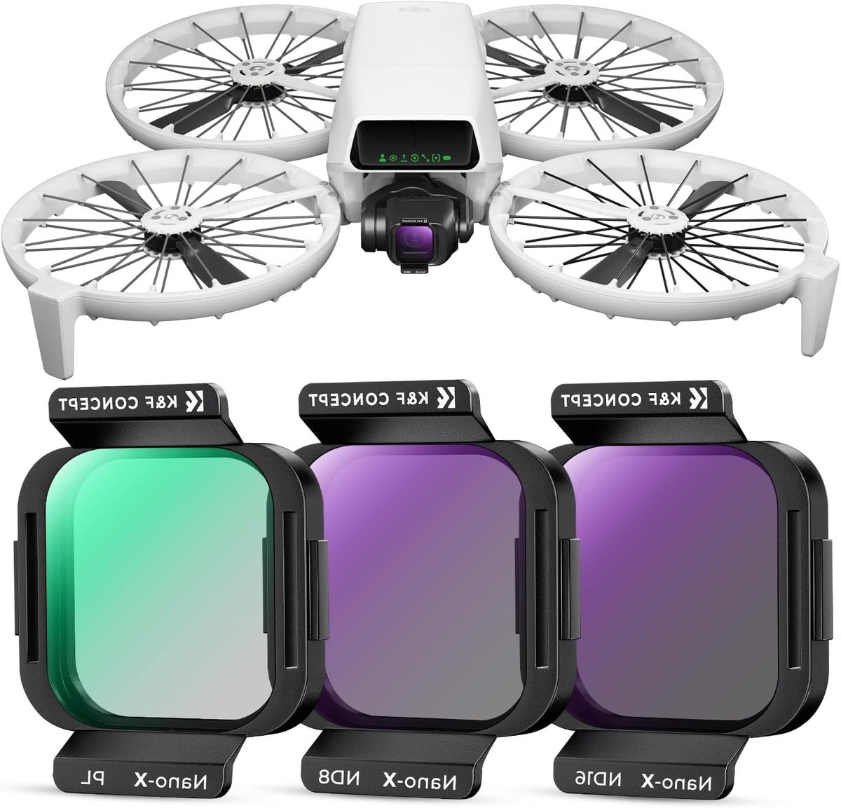 3-Pack Polarizer ND8 ND16 Filters voor DJI Flip - Optisch Glas met 28-laags Coating, Professionele Fotografie Accessoires
