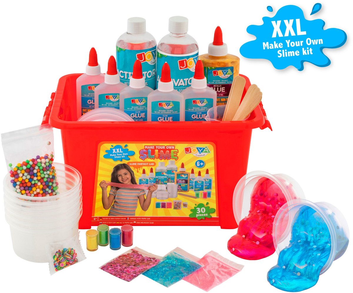 Slijm Maken Set 30pcs - DIY Slime Pakket voor Kinderen - Glitter Slijm - Metallic Slime - Slijm Activator - Cadeau Meisje 6 Jaar - Joya Creative — afbeelding 4