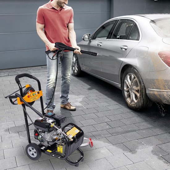 Hogedrukreiniger Benzine - Hogedrukspuit Krachtig - Intensief Reinigen - 7.5 PK Motor - 2200 PSI - Metaal — afbeelding 2