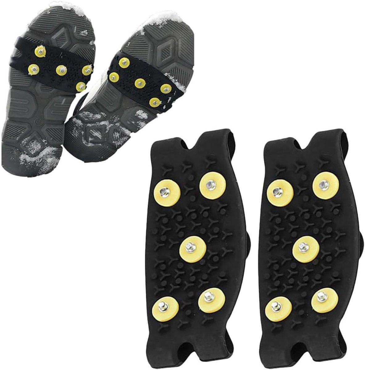 Robuuste sneeuwschoenen en ijsklauwen met antislip crampons, verstelbare spikes voor kinderen, ideaal voor wandelen en klimmen in winterse omstandigheden