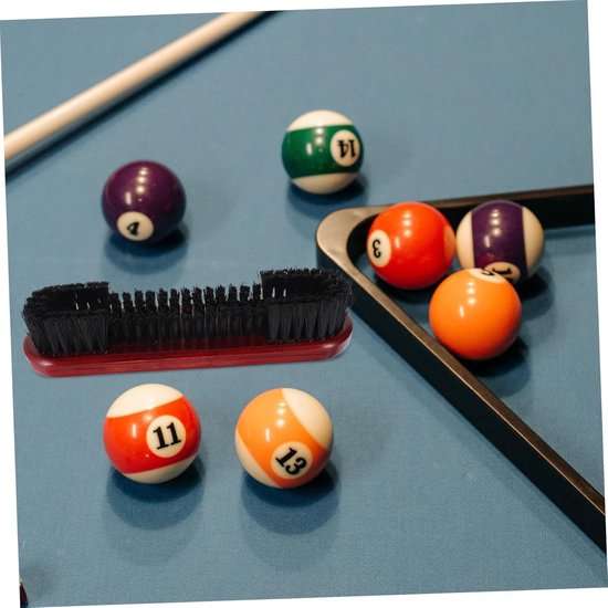 Pooltafel Borstel - Biljart Schoonmaker - Biljarttafel Onderhoud - Zachte Nylon Haren - 22.5 cm - Donkerrood — afbeelding 4