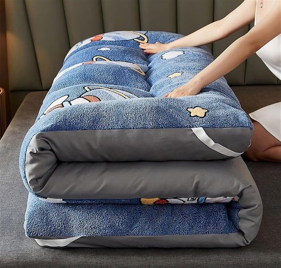 Futon Matras - Japanse Tatami Mat - Gasten Laten Slapen - Opvouwbaar en Draagbaar - 150 x 200 cm - E — afbeelding 4