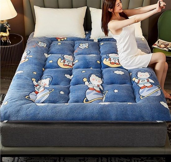 Futon Matras - Japanse Tatami Mat - Gasten Laten Slapen - Opvouwbaar en Draagbaar - 150 x 200 cm - E — afbeelding 5