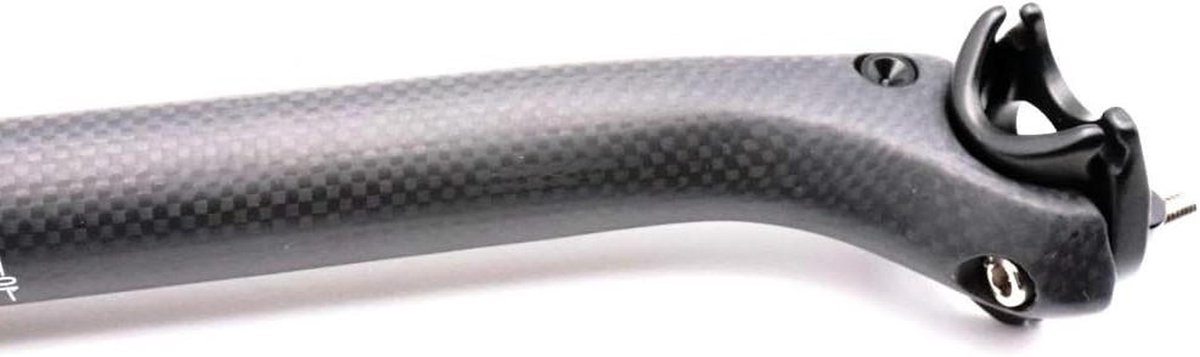 Carbon Zadelpen - Fietszadelpen MTB - Fietsen Onderhoud - Volledig Carbon - 350 mm 27.2/31.6 mm - Mat Zwart