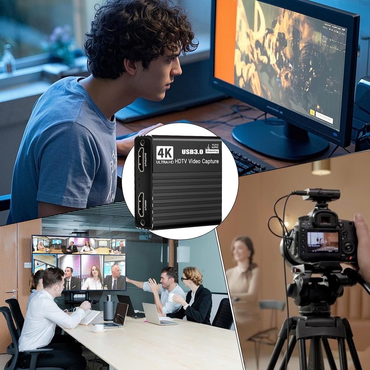 Capture Card - Video Opnameapparaat - Streaming Live - Lage Latentie - 4K 60FPS - Zwart thumbnail 7