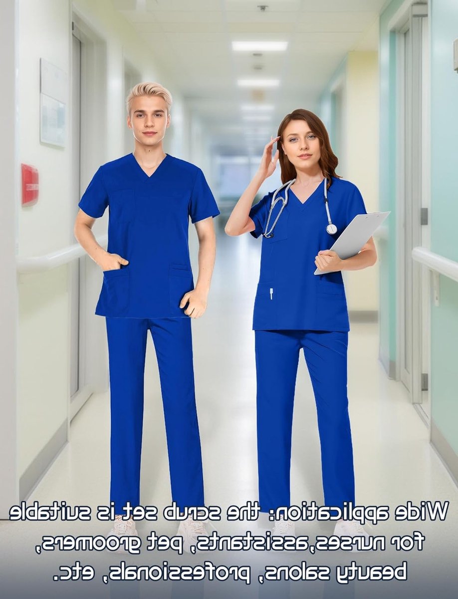 Comfortabele Unisex Scrub Set voor Medisch Personeel - Jacket en Broek voor Artsen en Verpleegkundigen
