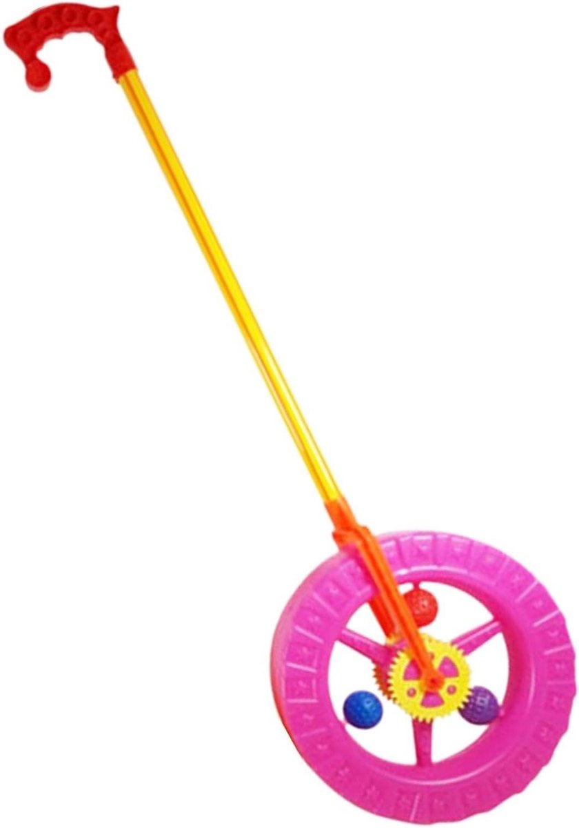 Loophulp Kinderen - Loopwagen Peuter - Eerste Stapjes Leren - Afneembare Duwstang - ca. 69 x 20 cm - Willekeurige Kleur