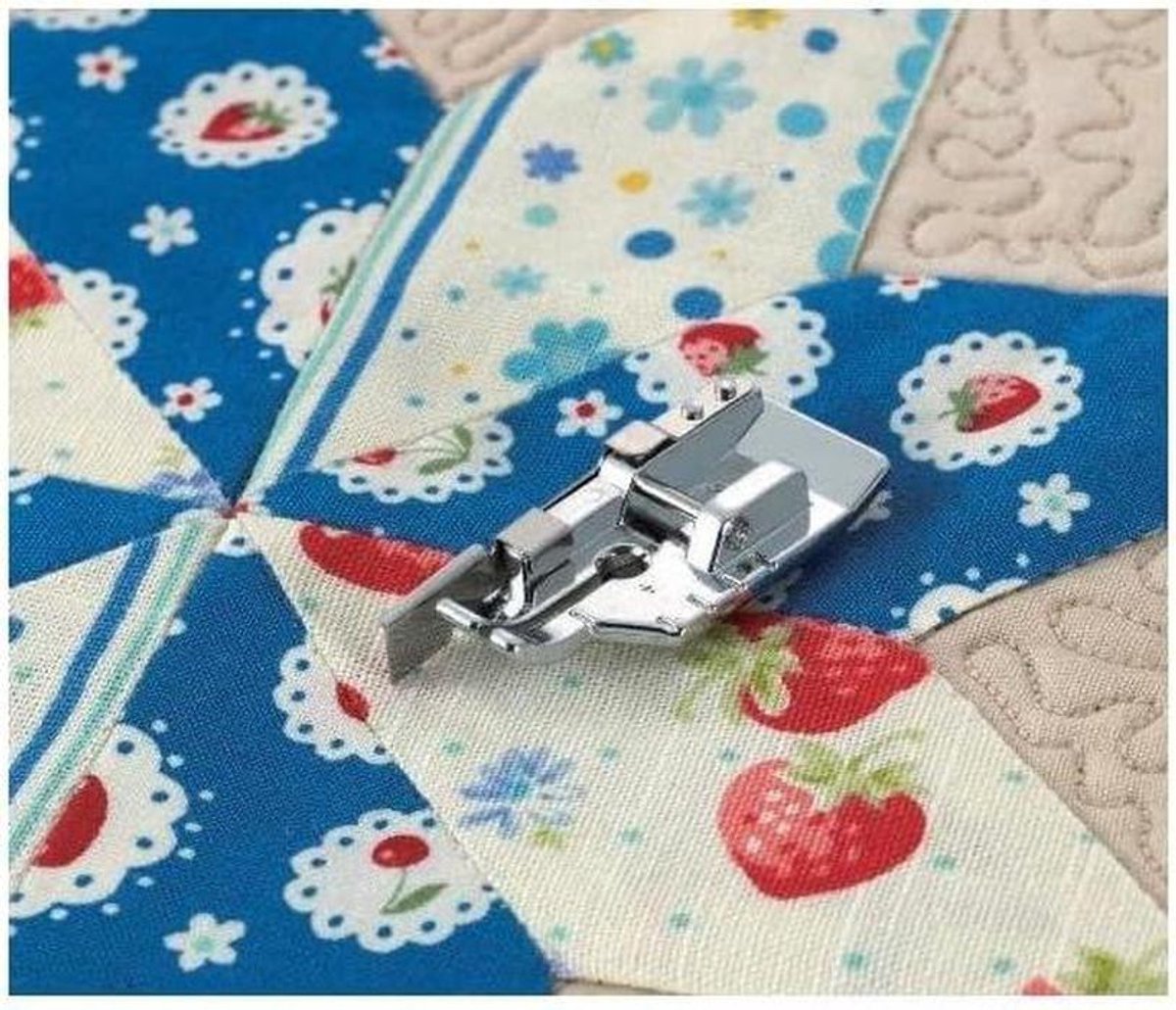 Patchwork Voet - Quiltvoet Naaimachine - Precisie Naaien - Met Randgeleider - 1/4 Inch - Zwart