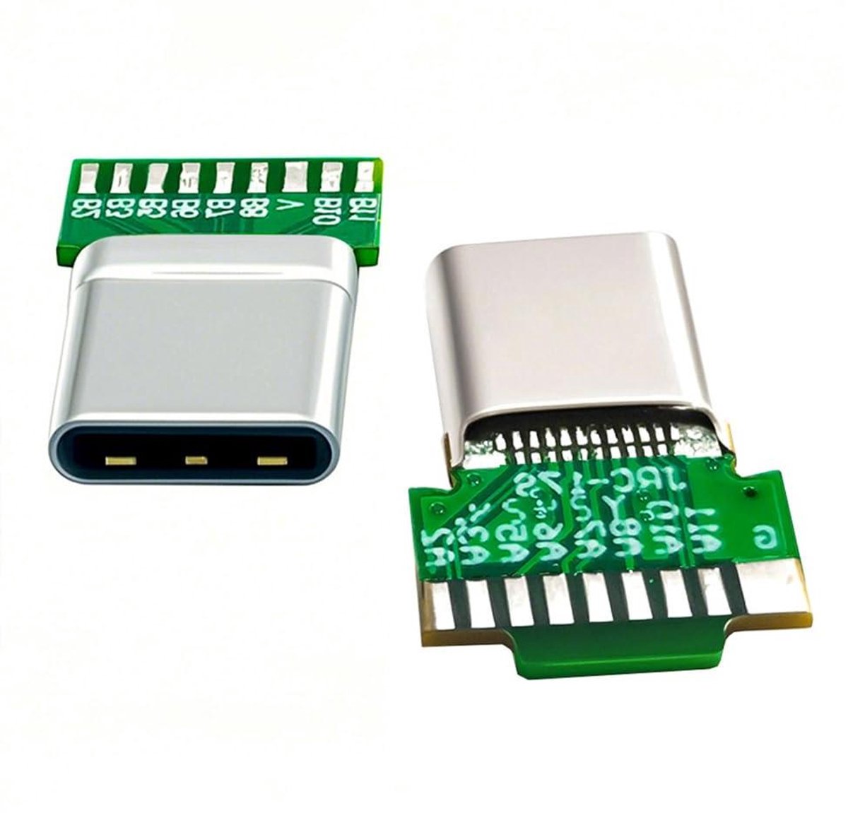 USB-C Connectoren - Type-C Stekkers - DIY Reparatie - 10Gbps Data Snelheid - 2 stuks - Blauw