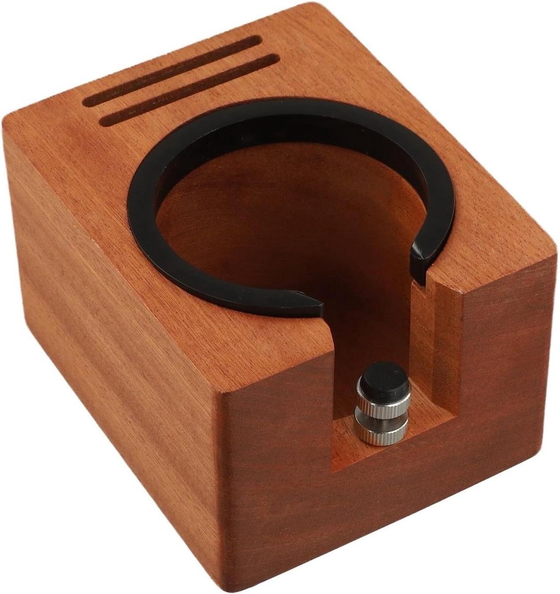 Koffiestamping Station - Espresso Organizer - Koffie Bereiden - Diepe Gootsteen - 51-58mm Portafilters - Houtkleur