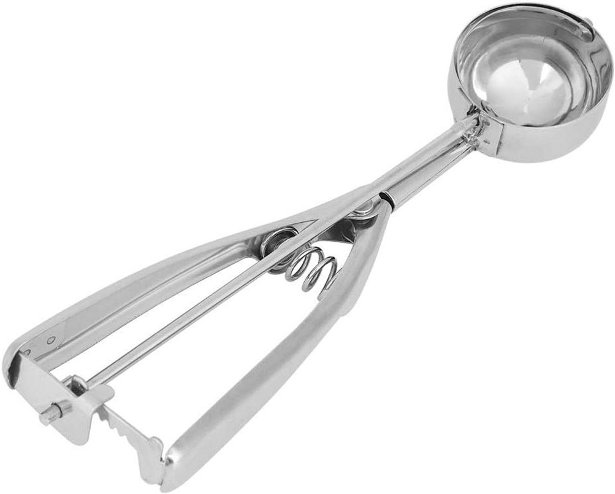 Ijsschep - Meloenboller Lepel - IJs Serveren - Ergonomisch Handvat - 5 cm - Zilverkleurig