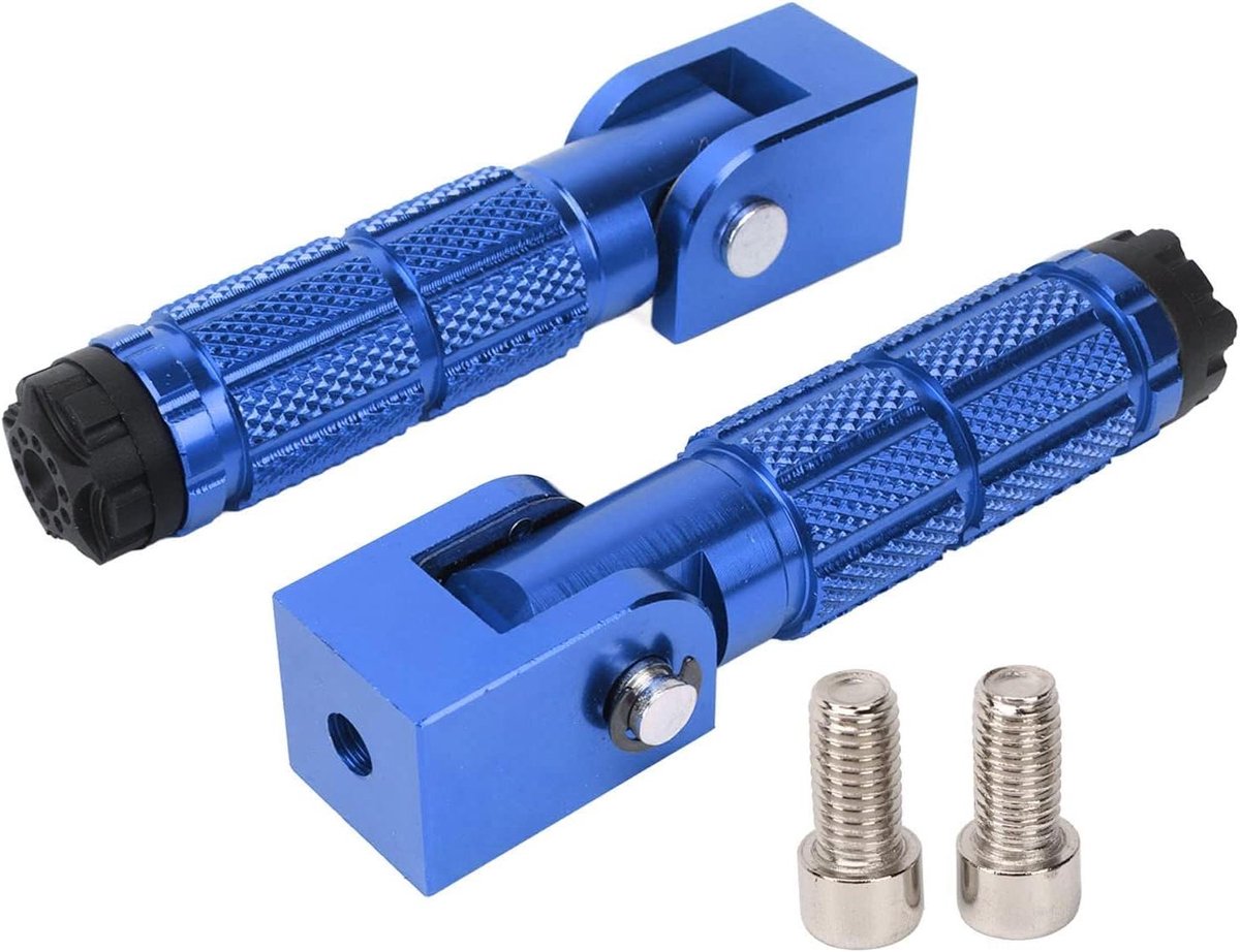 Passagiersvoetsteunen Motorfiets Opvouwbaar Aluminium Antislip Fietsen ATV UTV Go Kart Blauw