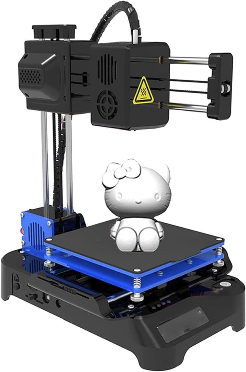 Mini 3D Printer - Desktop Printer Kinderprinter - Hobby Projecten - Nivelleringsvrije Technologie - 100x100x100 mm - Zwart
