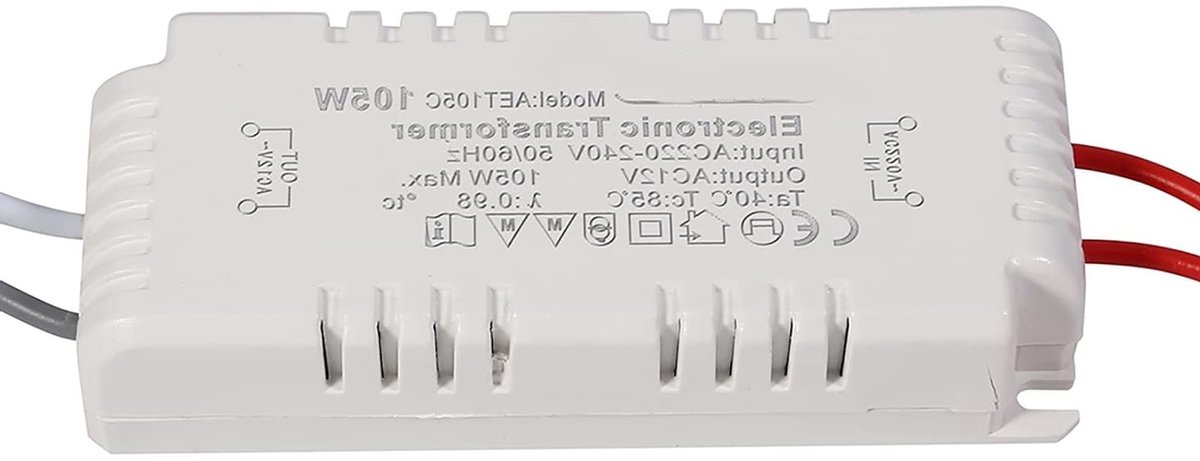 105W Halogeen Transformator voor 12V Lampen - Voeding voor Quartz Halogeenlampen en LED Verlichting