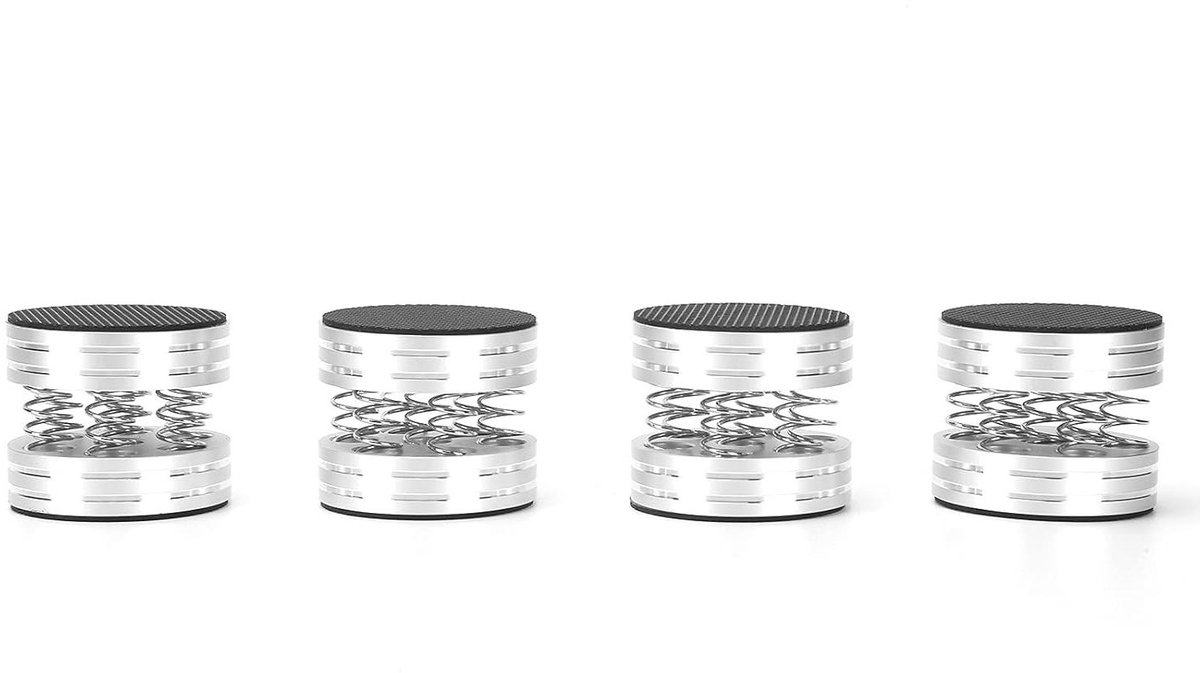 Luidspreker Spikes - Audio Isolatie Voeten - Geluid Verbeteren - Trillingsdempend Ontwerp - 4.4 cm Diameter - Zilver