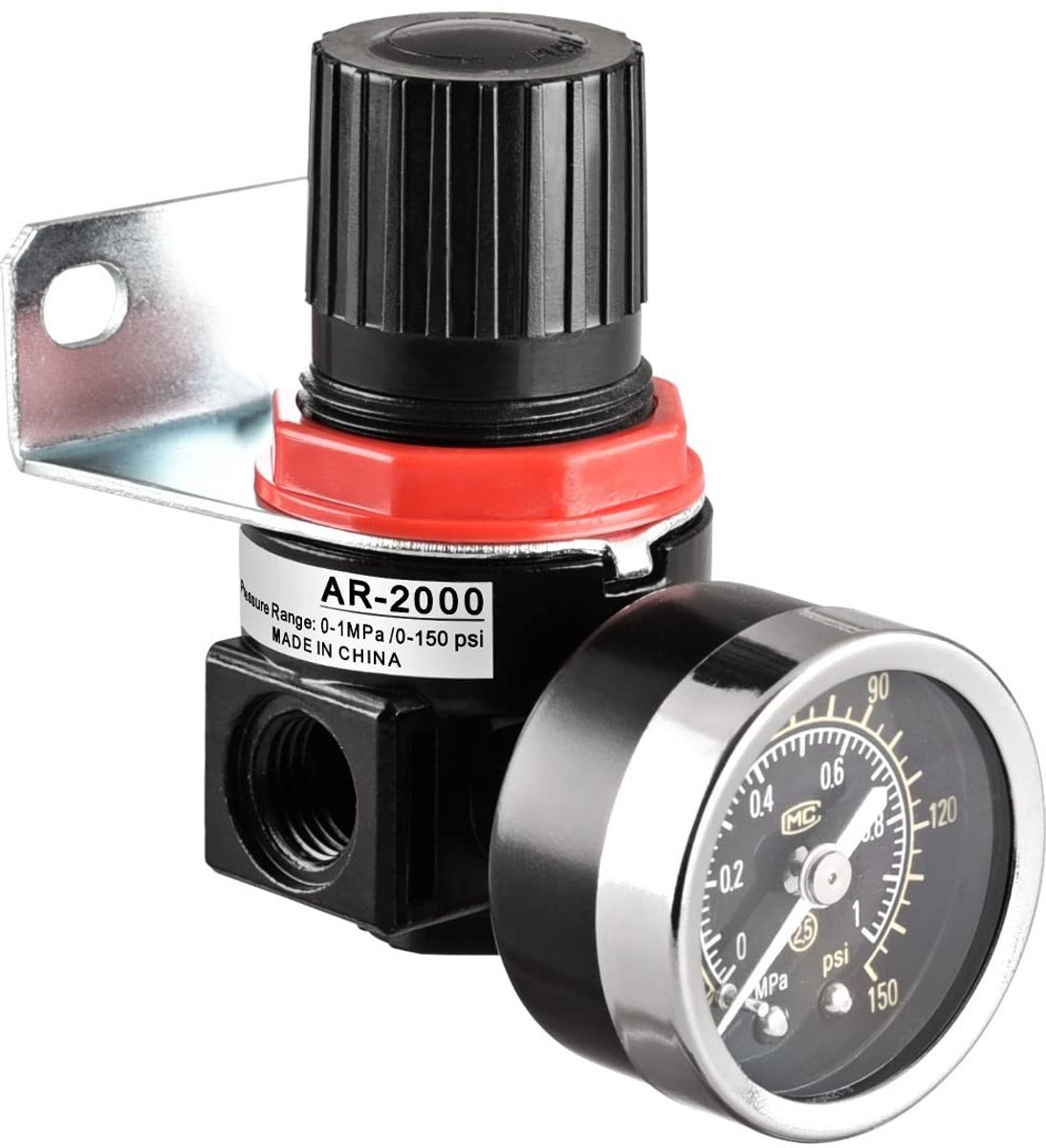 Dailygoody - Gas Air Regulator - 1-22lb/cm² - Stabiele druk - AR2000 - Hoog precisie - Voor luchtbehandeling - China - 182 gram