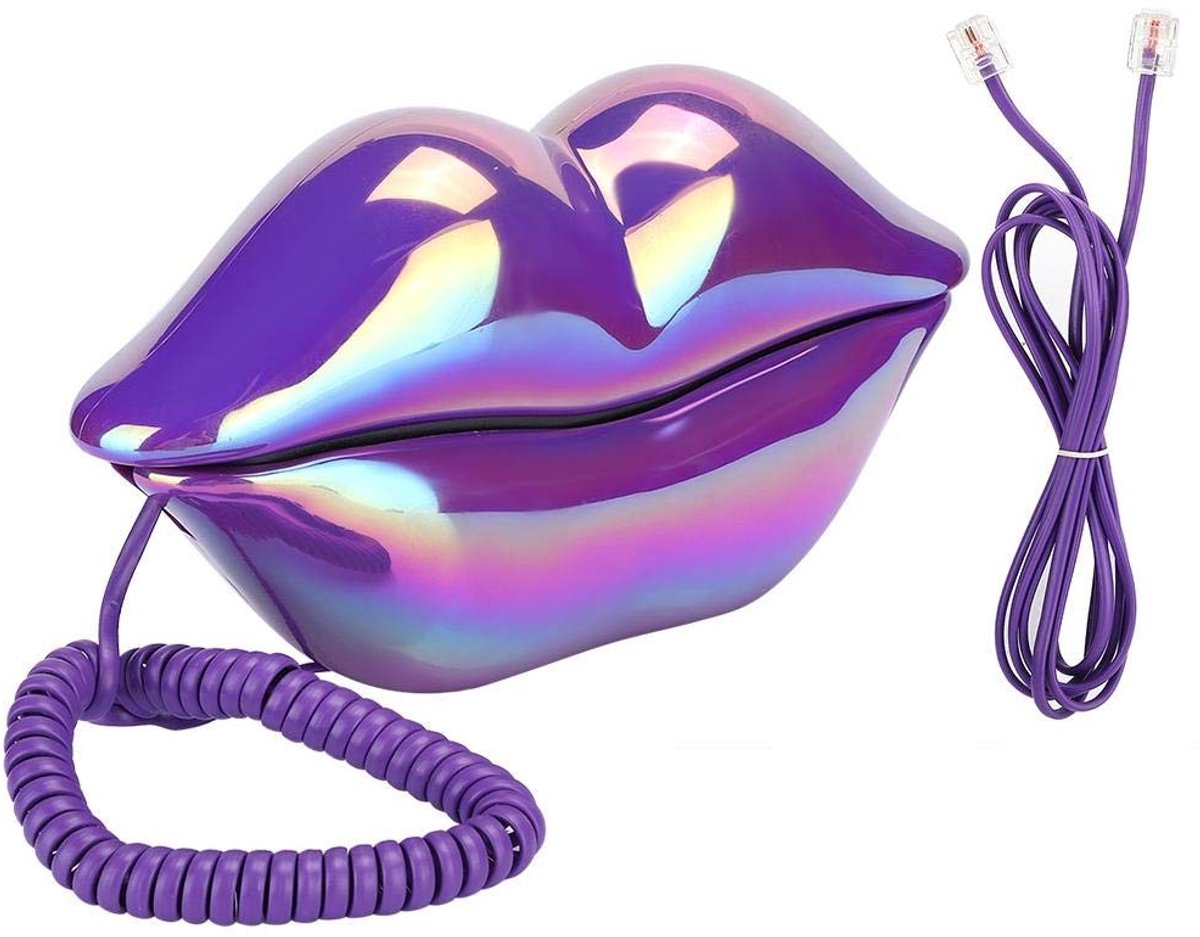 Dailygoody - OmGoods - Dailygoody - Vaste telefoon - Desktop telefoon met nummeropslag - Creatief lippen ontwerp - Europese stijl - Draagbare telefoon - Thuis kantoor