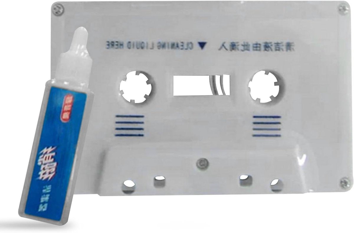 Cassette Reinigingsset - Audiorecorder Onderhoud - Geluidskwaliteit Verbeteren - Geïntegreerde Demagnetiseerder - 1 Set - Wit