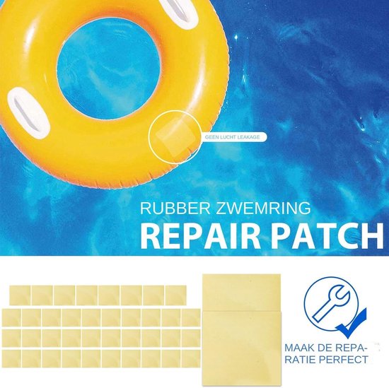 Reparatieset Opblaasbaar - Luchtbed Pleisters - Snelle Reparatie - Zelfklevende Film - 40 Stuks - Transparant — afbeelding 5