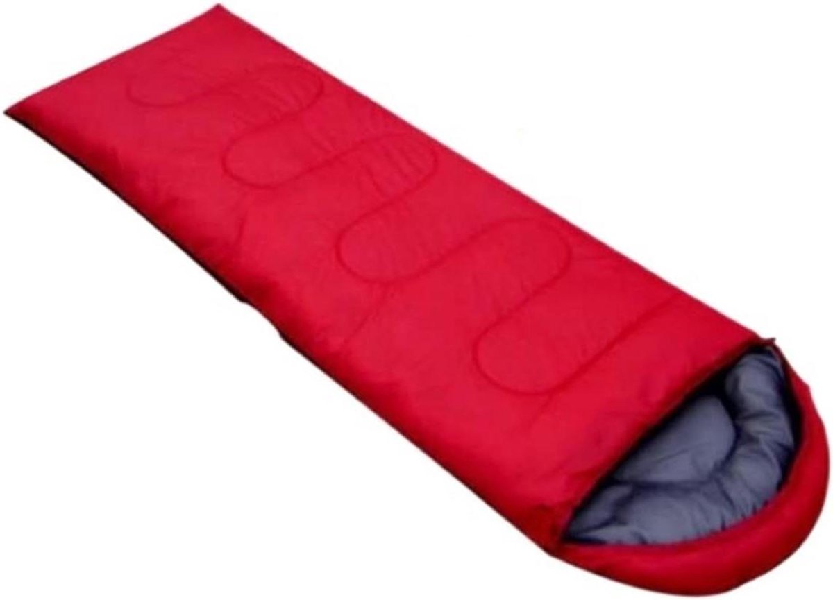 Lichtgewicht Quilt Slaapzak - Compacte Slaapzak - Kamperen en Wandelen - Warm en Draagbaar - 2000 Gram - Rood