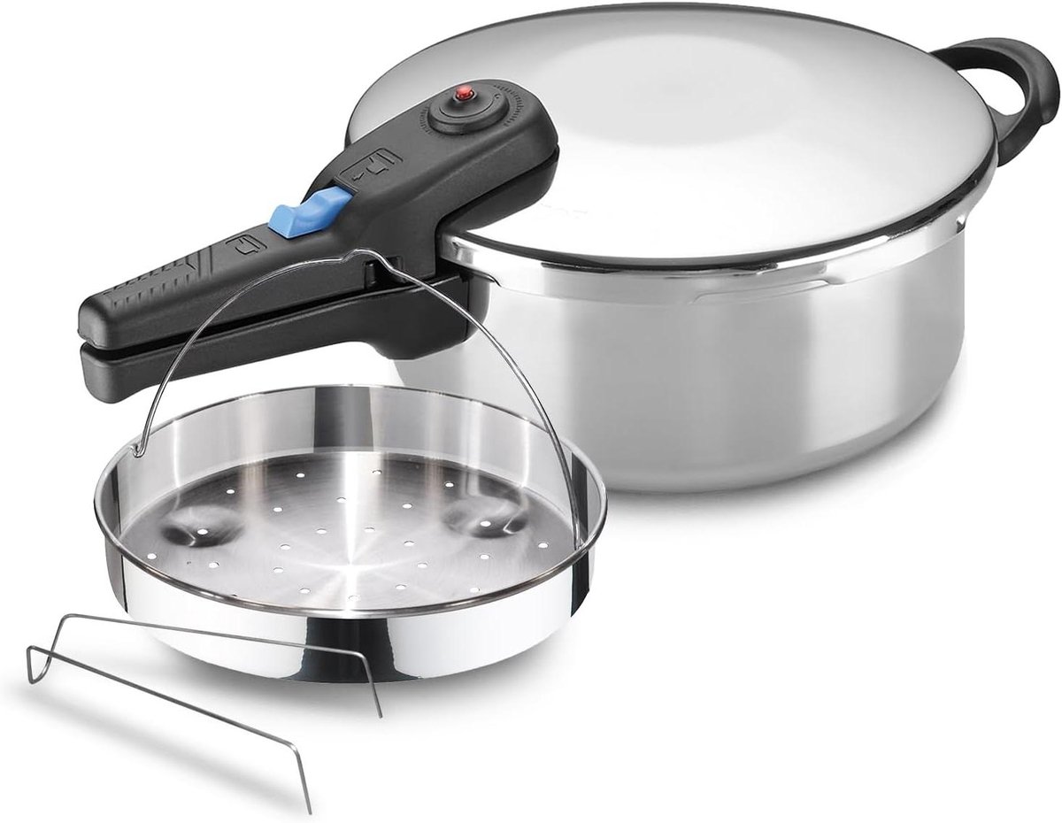 Snelkookpan - Drukvat - Maaltijden Bereiden - Sandwich Bodem - 2.5 Liter - Zilver
