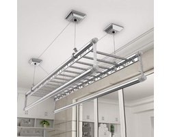 Plafond Droogrek - Waslijn Airer - Was Drogen - Ruimtebesparend Ontwerp - 150cm Lengte - Aluminium