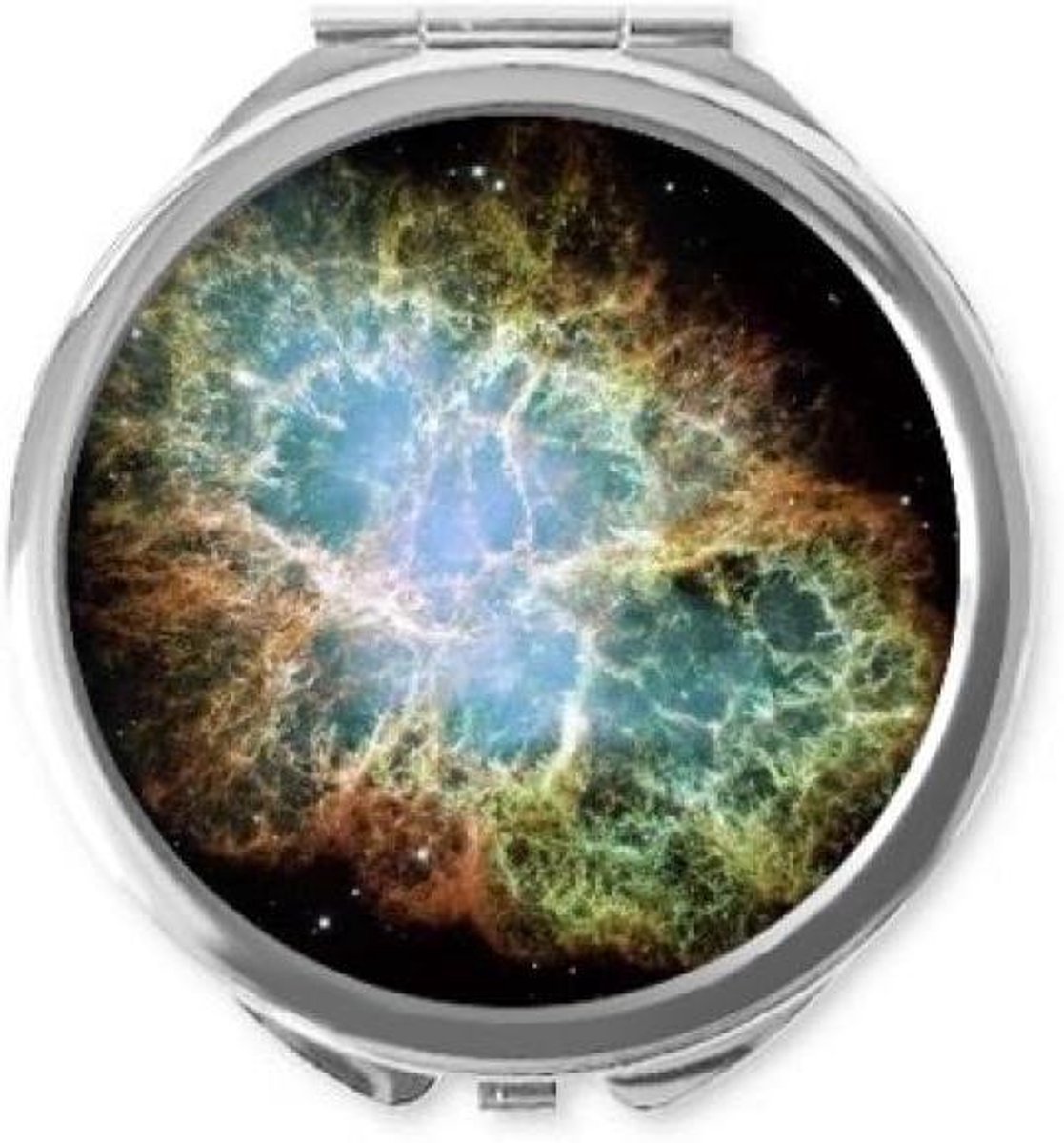 Zakspiegel - Handspiegel Compact - Make-up bijwerken - Dubbelzijdig glas - 6.5 cm - Multicolor