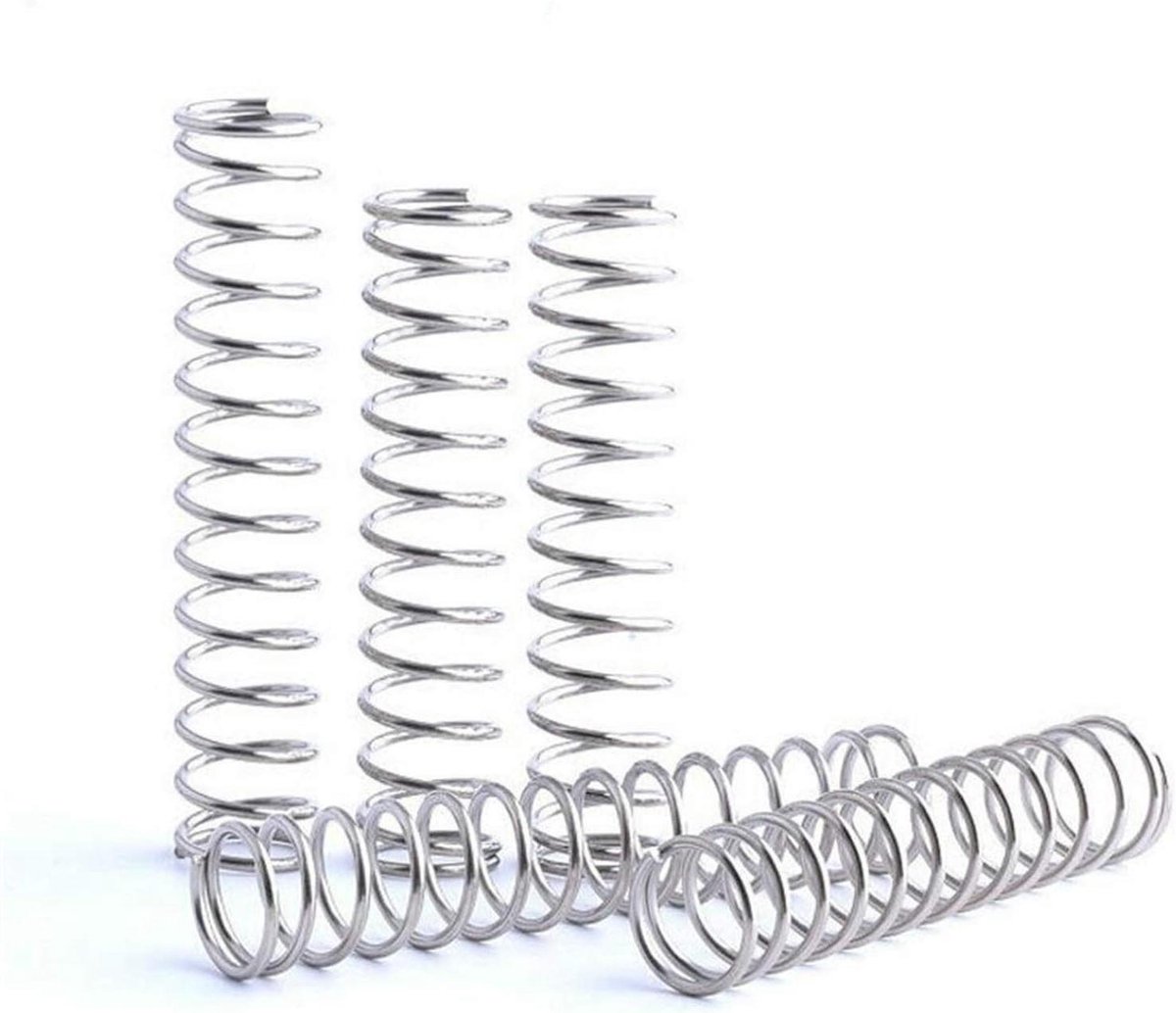 Compressieveer Set - Drukveer Onderdelen - Machine Reparatie - Roestbestendig Oppervlak - 10 Stuks 0.7mm - Wit