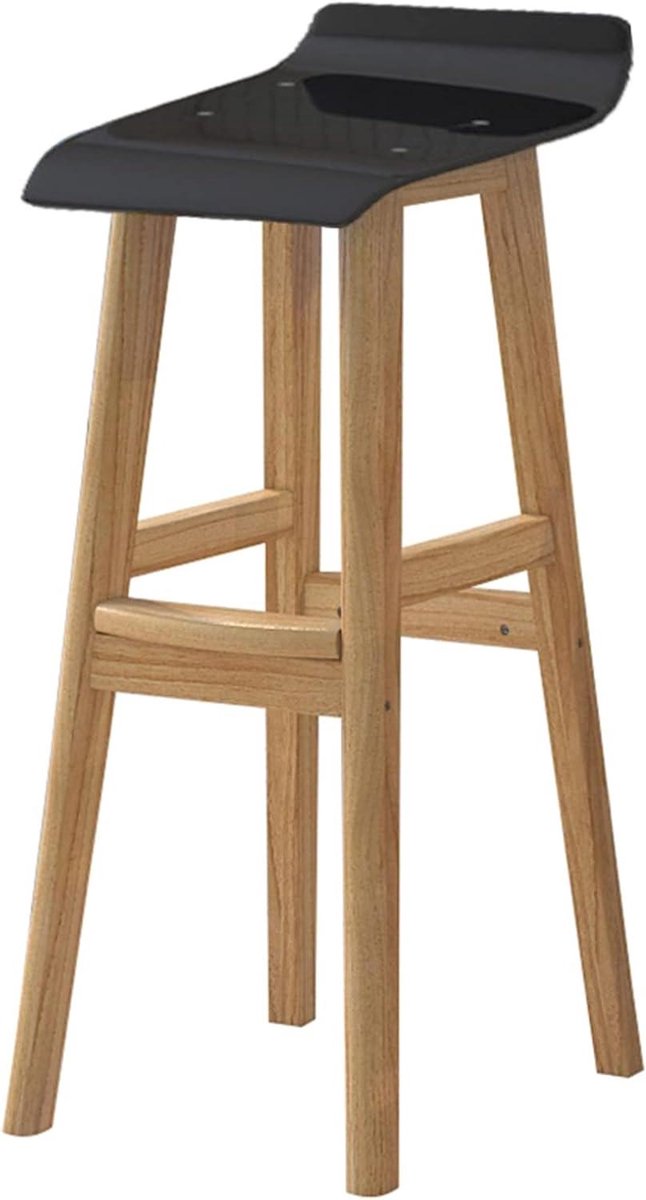 Moderne Barstoelen - Hoge Krukken - Keuken Zitten - Massief Houten Frame - 70 cm - Transparant