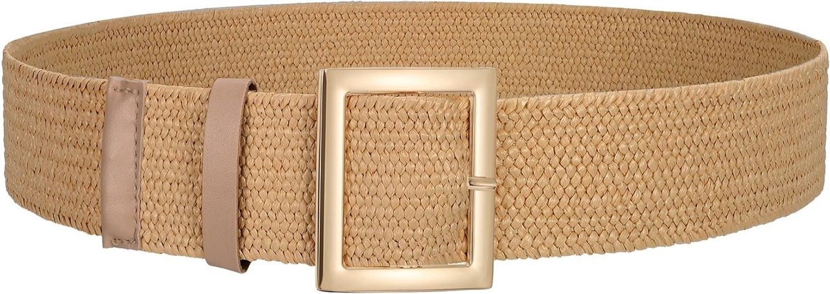 Vrouwen gevlochten stretchriem, boho stijl brede riem voor jurk en casual outfits