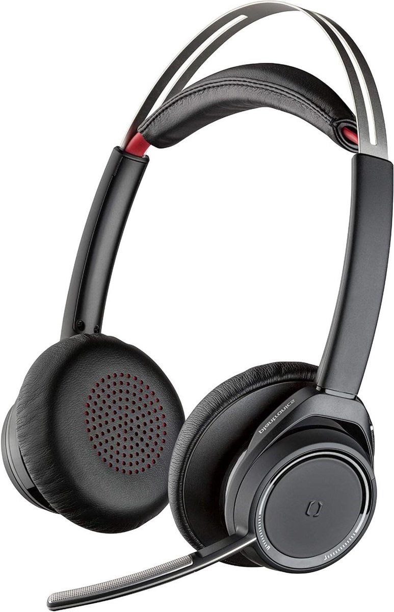 Bluetooth Stereo Headset - Draadloze Headset UC Headset - Bellen en Werken - Actieve Ruisonderdrukking - 30 m Bereik - Zwart