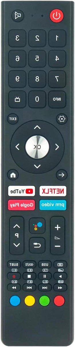 Afstandsbediening - Universele afstandsbediening - TV bedienen - Geen programmering nodig - 10 meter bereik - Zwart