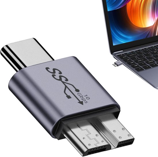 USB C naar Micro B Adapter - Externe Harde Schijf Adapter - Bestanden Overzetten - 10 Gbps Snelheid — afbeelding 5