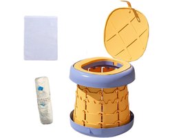 Reispotje Kinderen - Draagbaar Toilet - Zindelijkheidstraining Ondersteunen - Antislip Stabiliteit - 30 x 28.3 x 11.7 cm - Geel