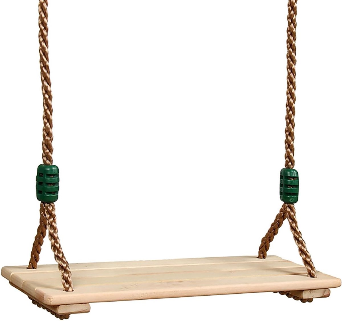 Houten Tuinschommel - Schommelzitje Buiten - Buiten Ontspannen - Verstelbaar Touw - 40 x 18 x 9 cm - Natuurlijk Hout