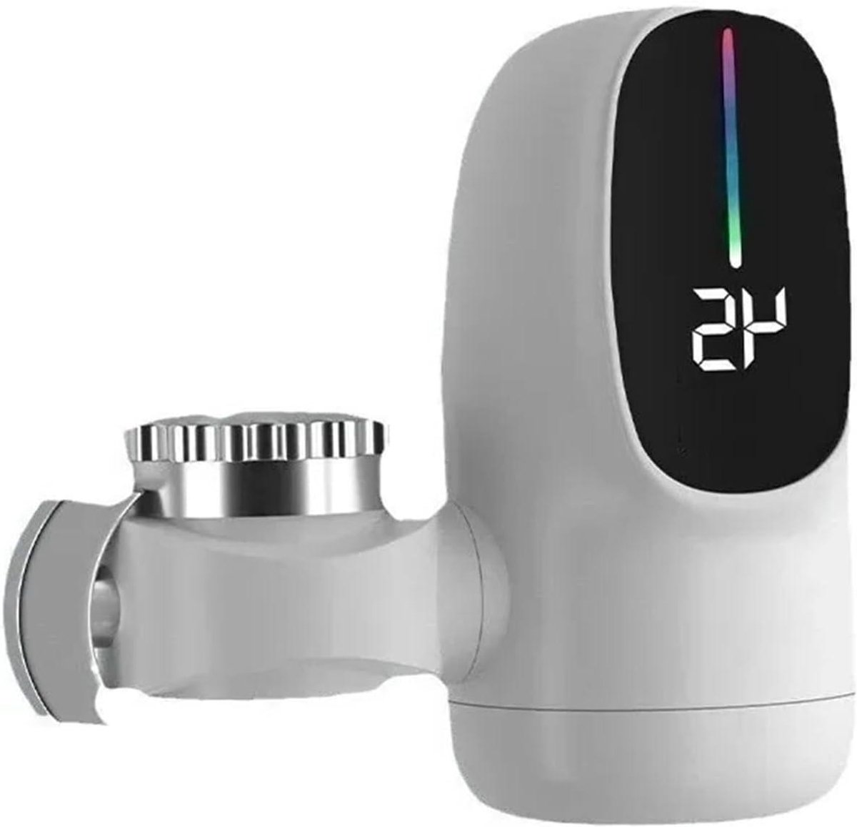 Waterverwarmer Keuken - Snelverwarmer Kraan - Direct Warm Water - Compact Ontwerp - 10x10 mm - Wit