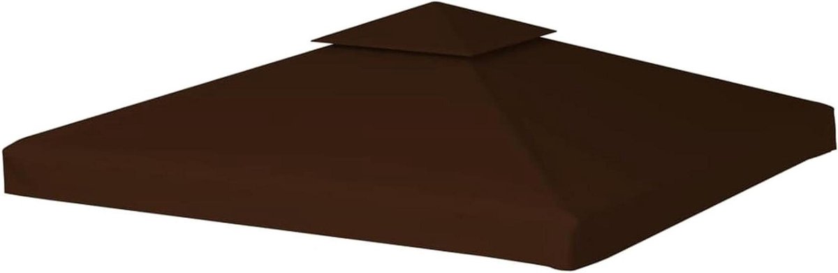 Paviljoen Vervangend Dak - Reserve Overdekking Partytent - Bescherming Tegen Weer - Waterdicht Polyester met Coating - 3x3 m - Bruin