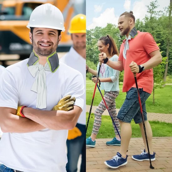 Verkoelende Handdoek - Koeldoek Nekwikkel - Sport & Outdoor - Directe Verfrissing - 100 cm - Grijsgroen — afbeelding 2